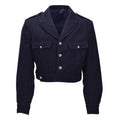 Original Ejército Francés M47 IKE Chaqueta Lana Botón Fijación Vintage Azul