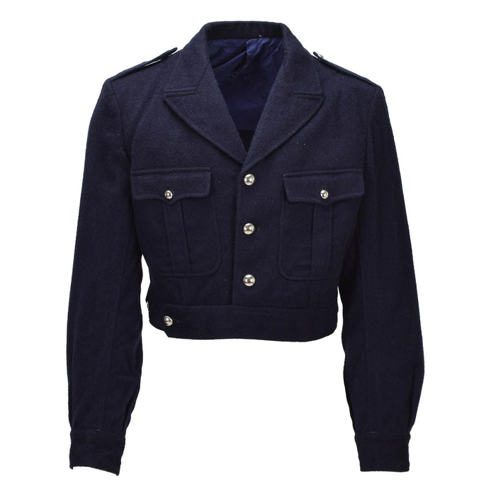 Original Ejército Francés M47 IKE Chaqueta Lana Botón Fijación Vintage Azul