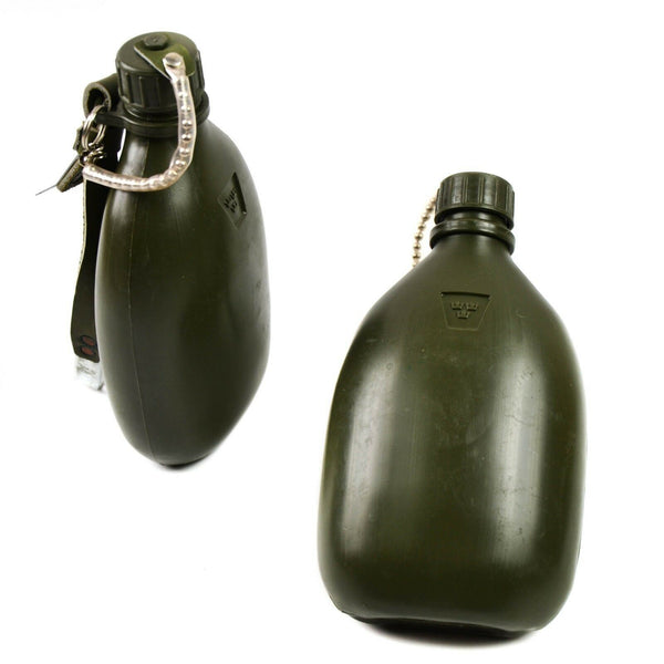Original suecia del ejército sueco del ejército cinturón de la botella de agua de la botella de agua. 1 por ciento
