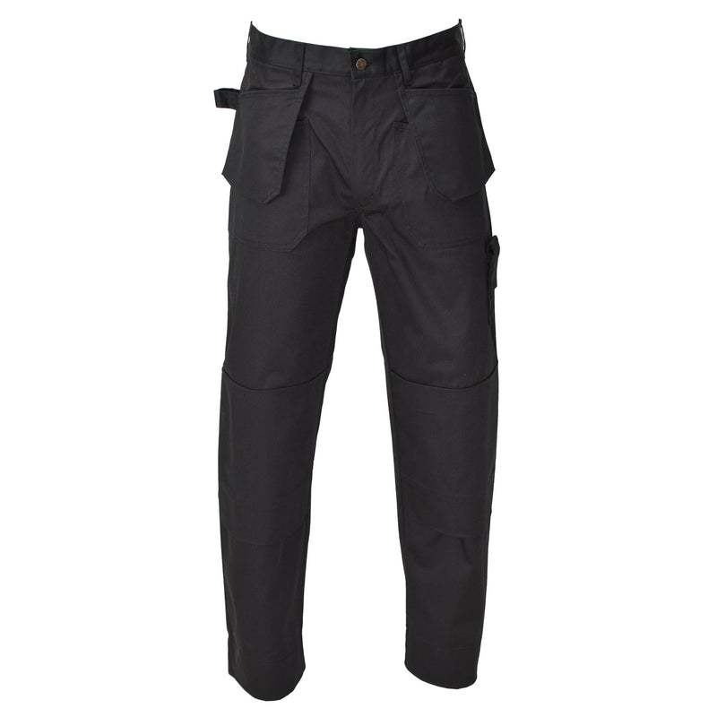 Trabajo militar belga original pantalones de carga duraderos rodillas reforzadas negras nuevas