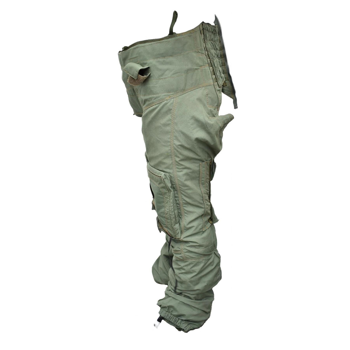 Pantalones de vuelo Anti-G de cobertura total del ejército británico original Verde oliva