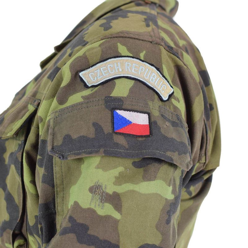 Tropas del ejército checo original chaqueta de campo Patrón de camuflaje de camuflaje Parka Excedente militar