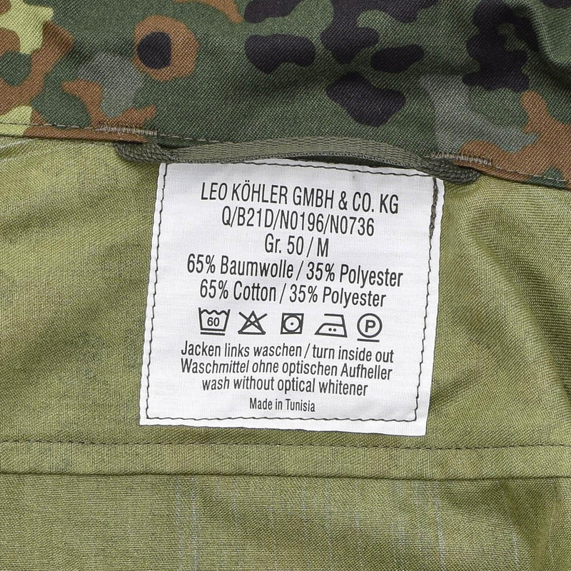 Leo Kohler Combat Military Flecktarn Camo camisas tácticas Fuerzas del ejército Tropas