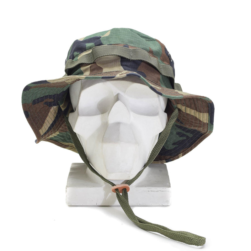 Mil-Tec Brand Militar Military Woodland Ligero Boonie Hat Ripstop Army Cap