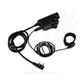 Earmor M52 PTT Adaptador Midland Cable de auriculares tácticos con cable de 2 pines Negro