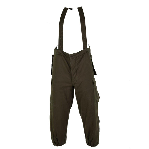 Pantalones de combate del ejército austriaco original Olive Military OD General W Brazes New