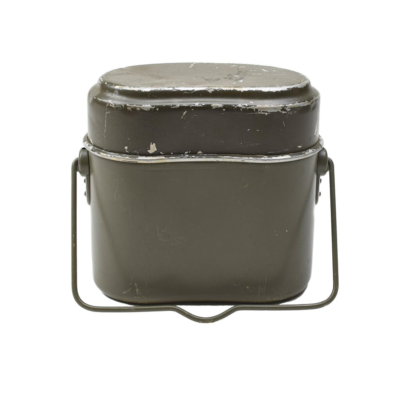Kit de desorden militar militar austriaco original de aluminio senderismo para acampar utensilios de cocina para acampar