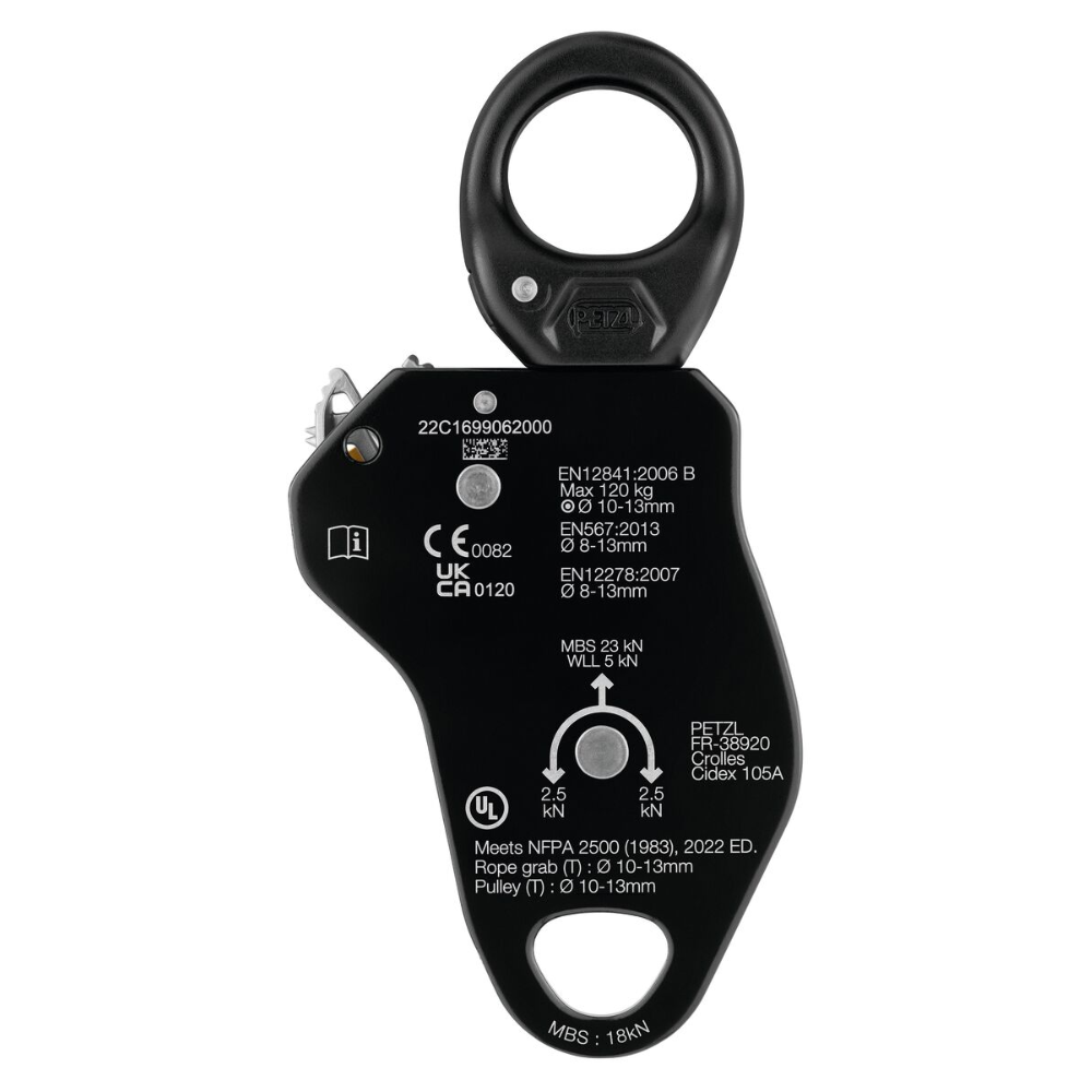 PETZL PRO TRAXION Progress Capture Polea Dispositivo de transporte de cuerda giratoria Amarillo