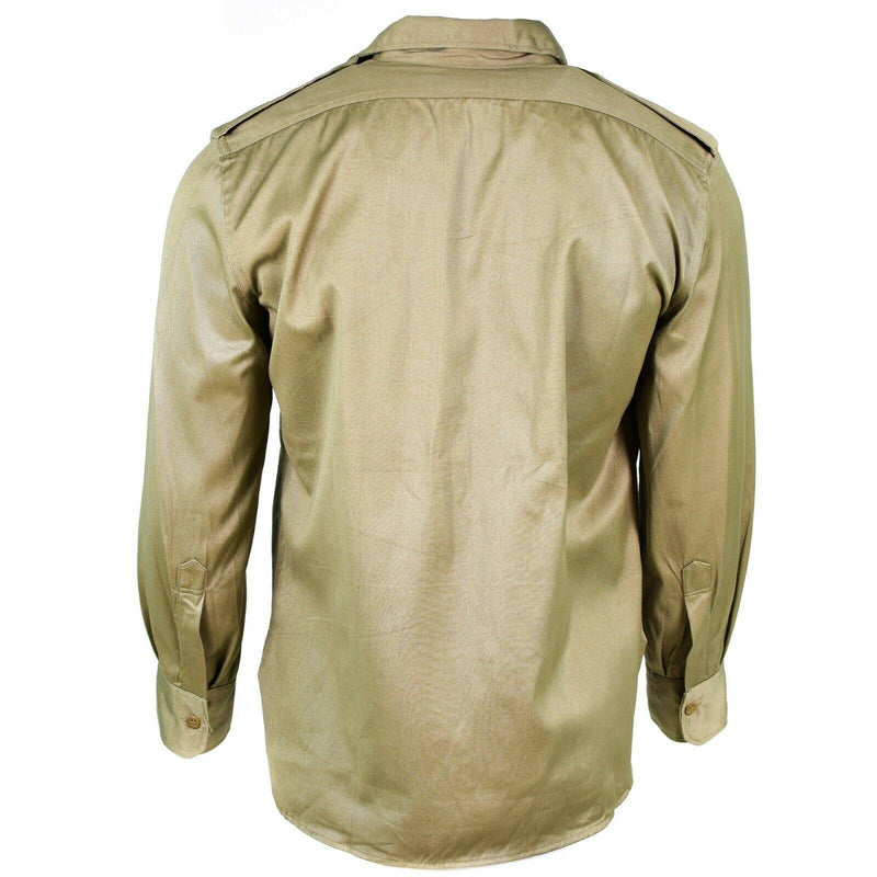 Camisa del ejército griego genuino fatiga Stock Dead Chino Chino Caki Jacket Military NUEVO