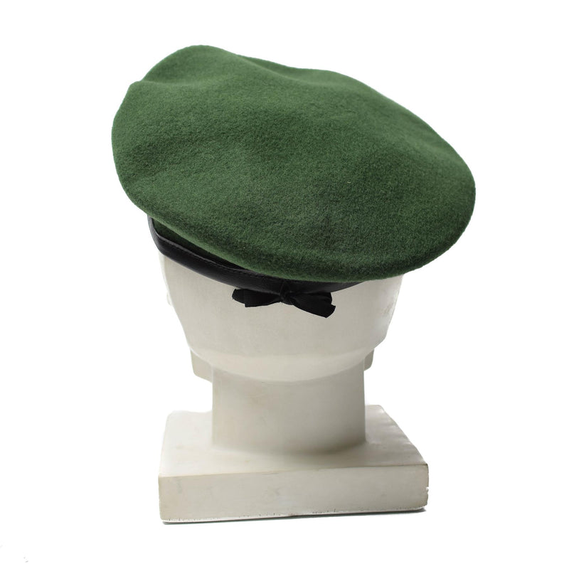 Genuina Policía Alemana de la boina verde Bout Wool con chicada de metal Insignia NUEVA