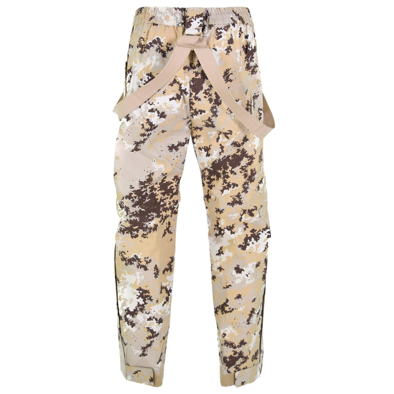 Pantalones originales de las fuerzas aéreas italianas Babero y Brace Vegetata Desert Camo NUEVO
