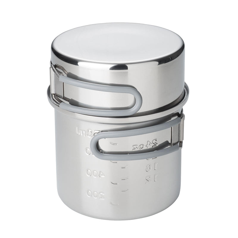 Indicador de capacidad de maceta de acero inoxidable de marca ESBIT