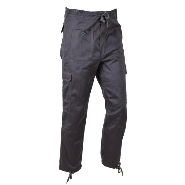 Pantalones de trabajo grises del ejército genuino Danés M71 Pantalones de cintura ajustable NUEVO NUEVO