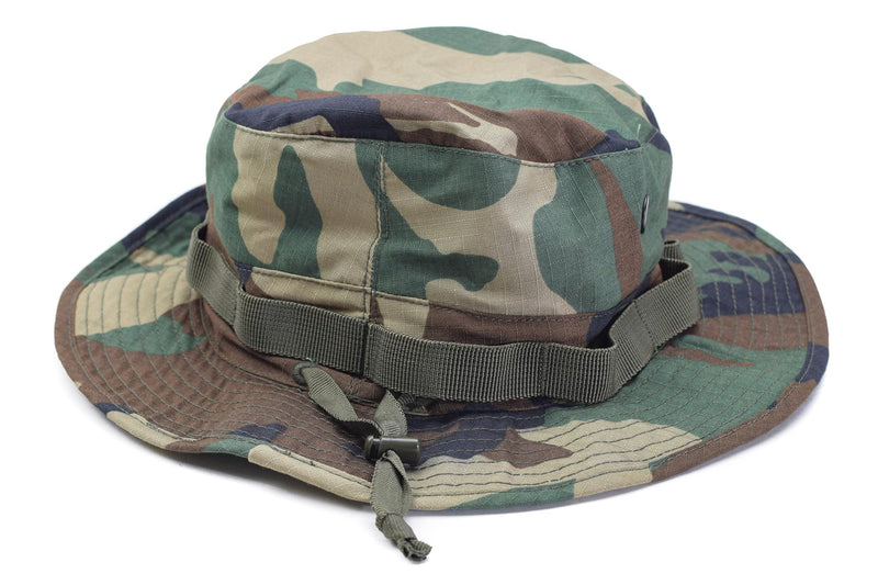 Mil-Tec Brand Militar Military Woodland Ligero Boonie Hat Ripstop Army Cap