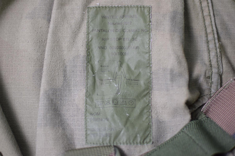 Pantalones de combate genuinos del ejército francés CCE Camuflaje de camuflaje Ripstop