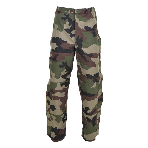 Pantalones de lluvia del ejército francés genuino trilaminato en general con aparatos ortopédicos nuevos