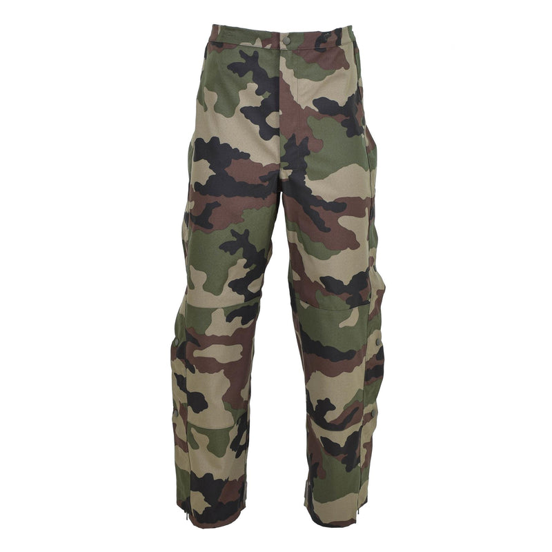 Pantalones de lluvia del ejército francés genuino trilaminato en general con aparatos ortopédicos nuevos