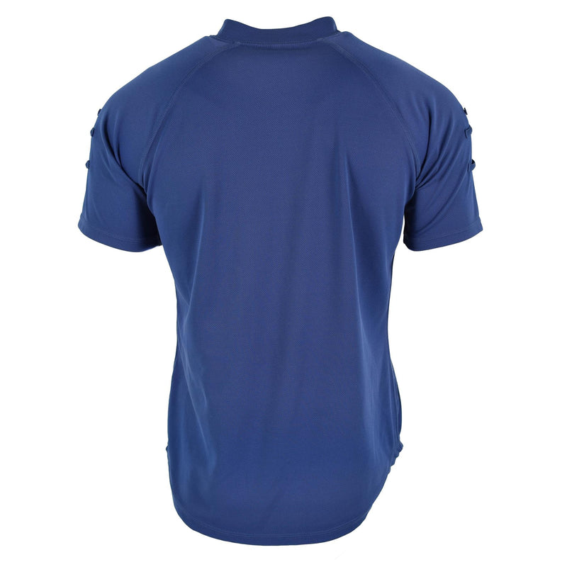 Camiseta de la policía británica original Material transpirable Azul Buardia frontal Camisa de protección
