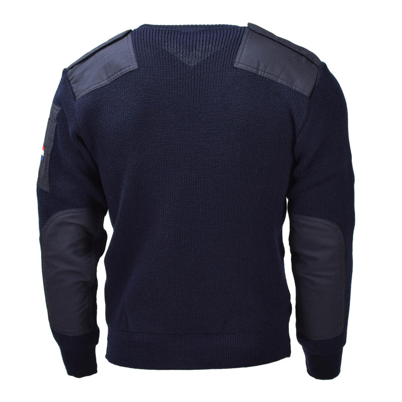 Original holandés militar azul suéter jarra