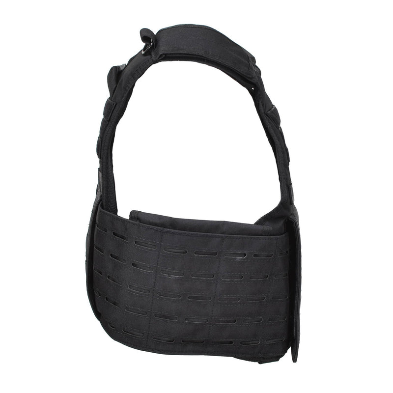 Mil-tec láser cortado portador de combate táctico chaleco militar Molle compactable negro