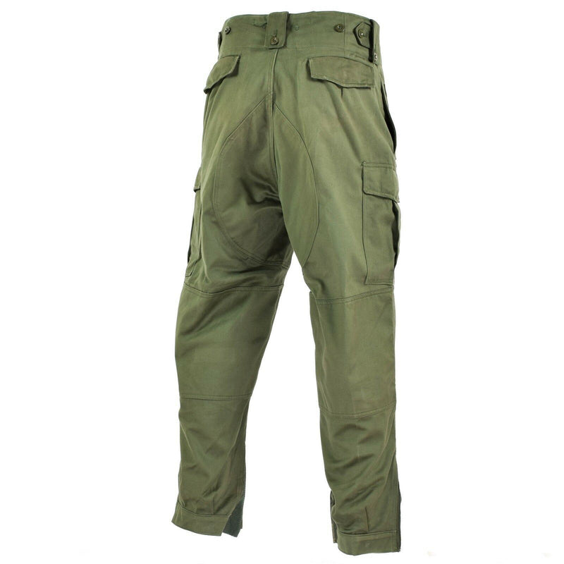 Pantalones de combate de campo del ejército belga original M65 Pantalones militares de color verde oliva excedente