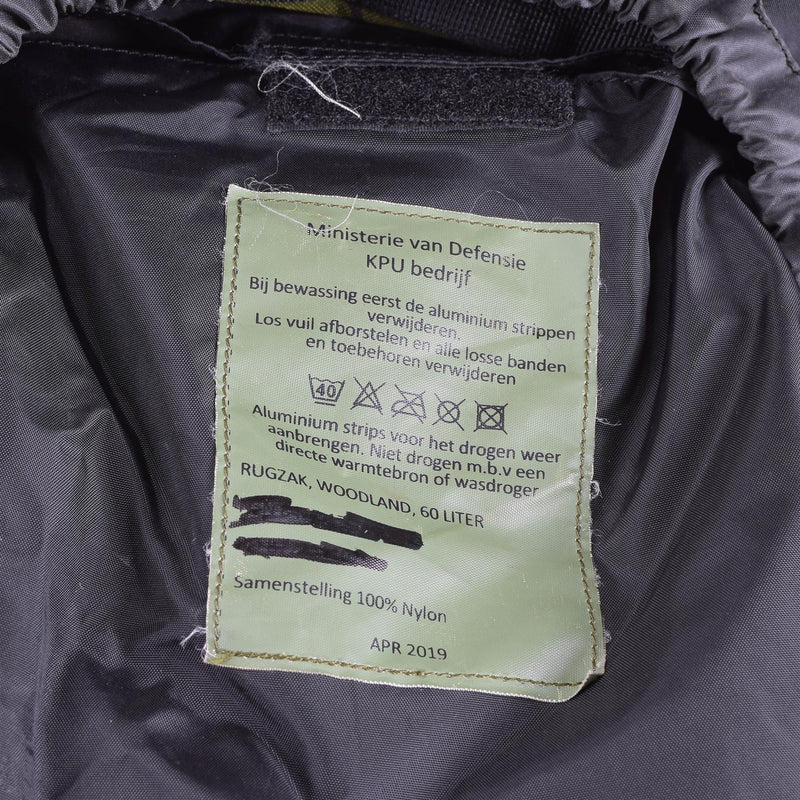 Mochila militar holandesa genuina DPM Patrón de mochila Combat 60L Táctico Táctico
