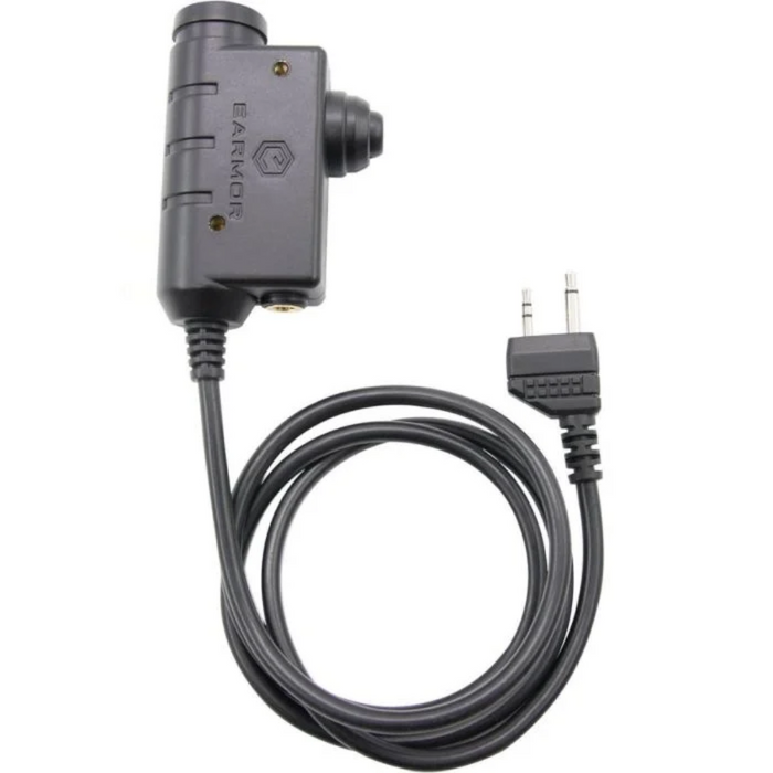 Earmor M51-MID PTT Adaptador Midland Radio Auriculares con cable Equipo táctico Negro