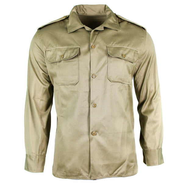 Camisa del ejército griego genuino fatiga Stock Dead Chino Chino Caki Jacket Military NUEVO