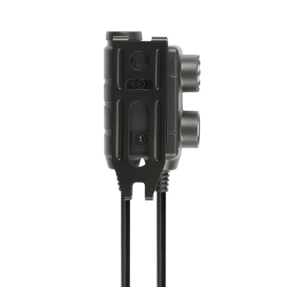 Earmor Adaptador PTT dual Kenwood Baofeng Auriculares tácticos con cable de 2 pines Negro