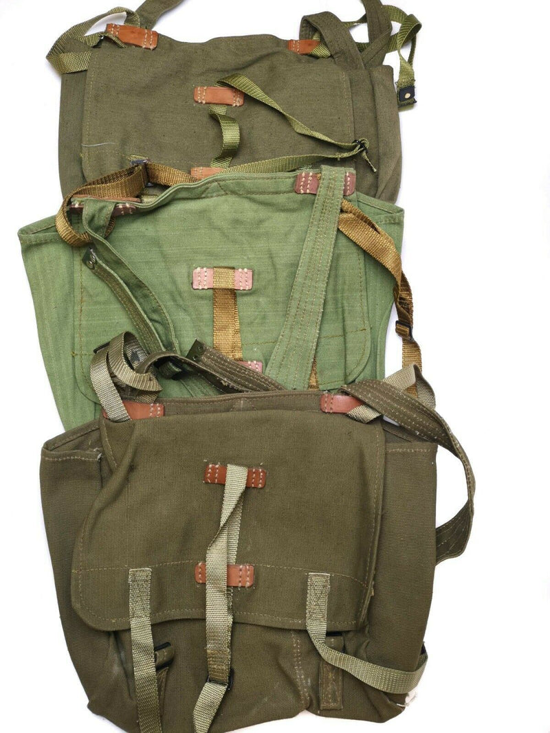Bolsa de pan rumano genuino excedente de oliva militar lienzo havversack excedente