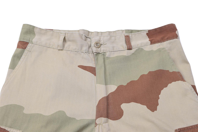 Pantalones militares franceses originales F2 Pantalones de camuflaje del desierto F2 Riberías de BDU del ejército reforzado