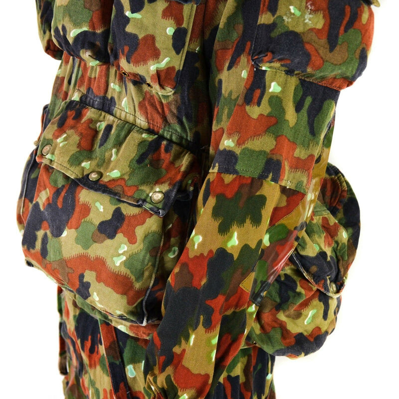 Jacket del ejército suizo genuino M70 Alpenflage Camo Sniper Combate Parka con capucha