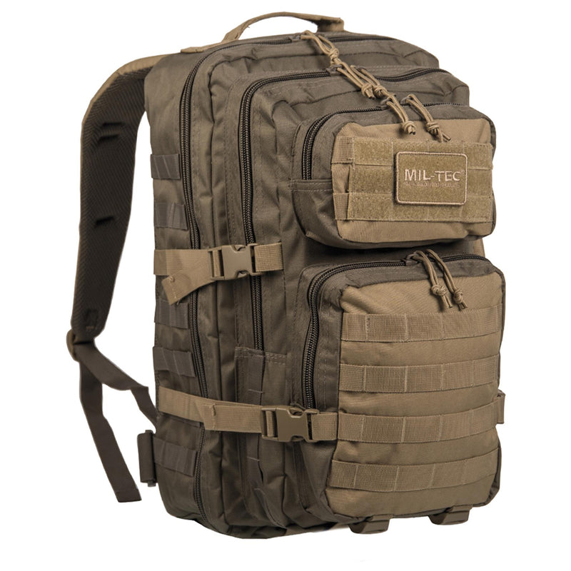 MIL-TEC Asalto de asalto de EE. UU. Mochila mochila para caminatas Olive Trekking Rucksack 20L Daypack
