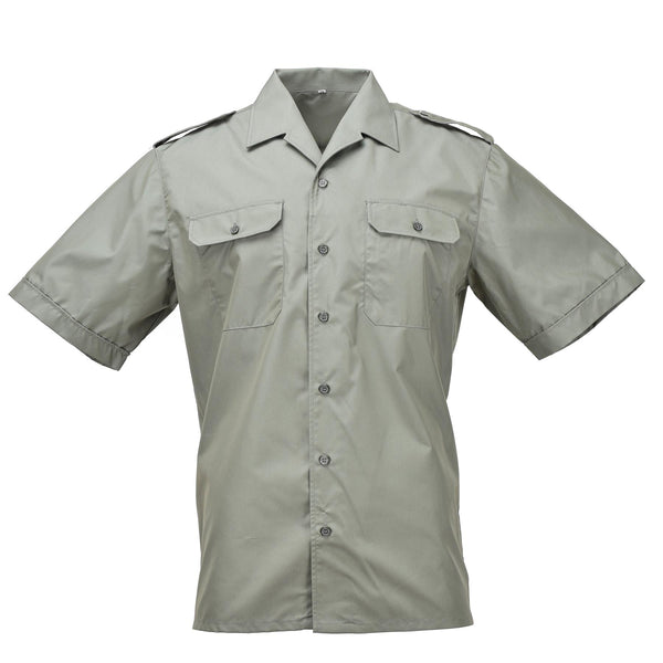 Camisas de Armada Armada española genuina Marina Oliva Camisa formal de manga corta Nuevo