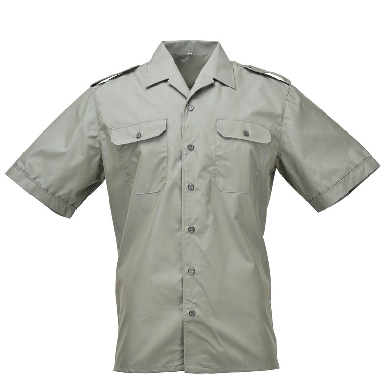 Camisas de Armada Armada española genuina Marina Oliva Camisa formal de manga corta Nuevo