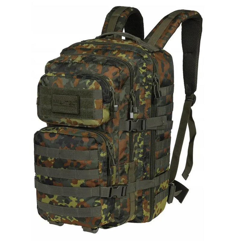 MIL-TEC Asalto de asalto de EE. UU. Ruckking mochila grande 36L mochila Flecktarn Daypack bolso