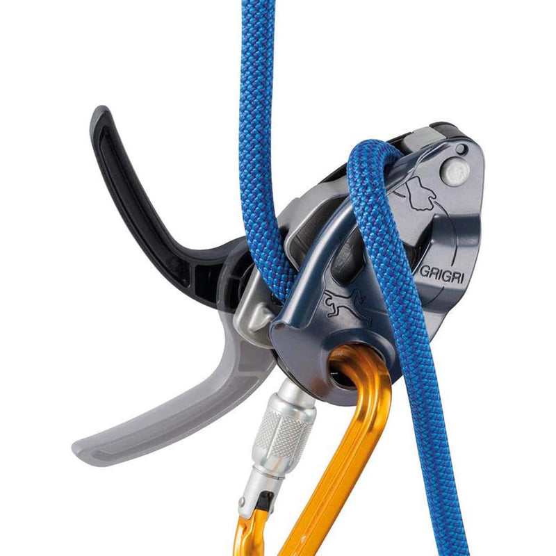 Petzl Grigri Braking Braking Bajón Equipo de escalada Azul de aluminio