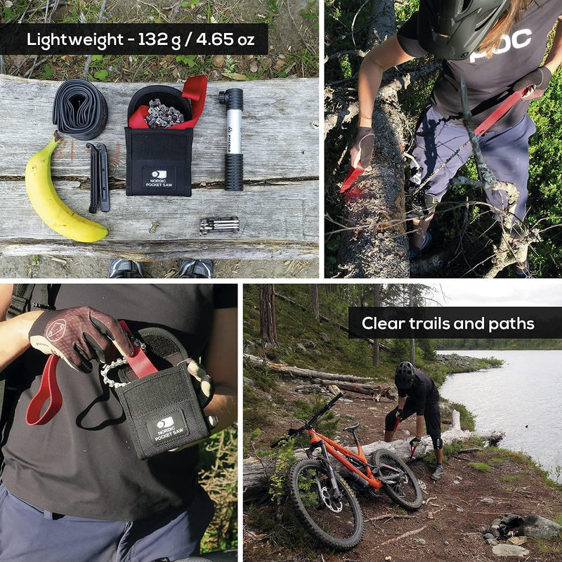 Nordic Pocket Saw Herramienta de supervivencia portátil Calidad de senderismo Manijas de naranja