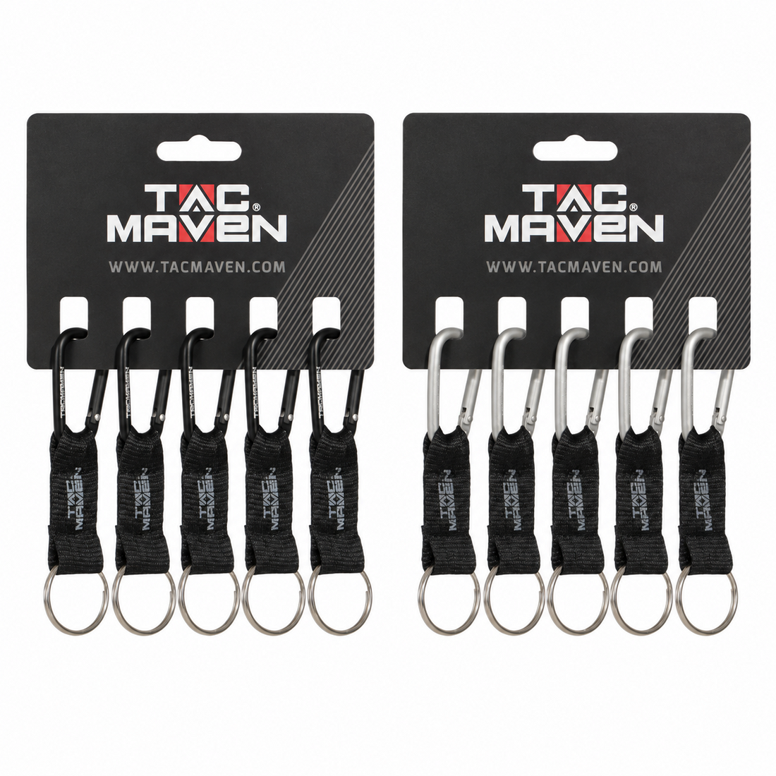 Clips de mosquetón de aluminio tácticos de 5 mm, paquete de 5 llaveros para acampar al aire libre Pentagon