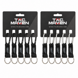 Clips de mosquetón de aluminio tácticos de 5 mm, paquete de 5 llaveros para acampar al aire libre Pentagon