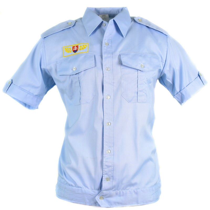 Genuina camisa del ejército eslovaco Bdu Mangas cortas Azules Nuevos