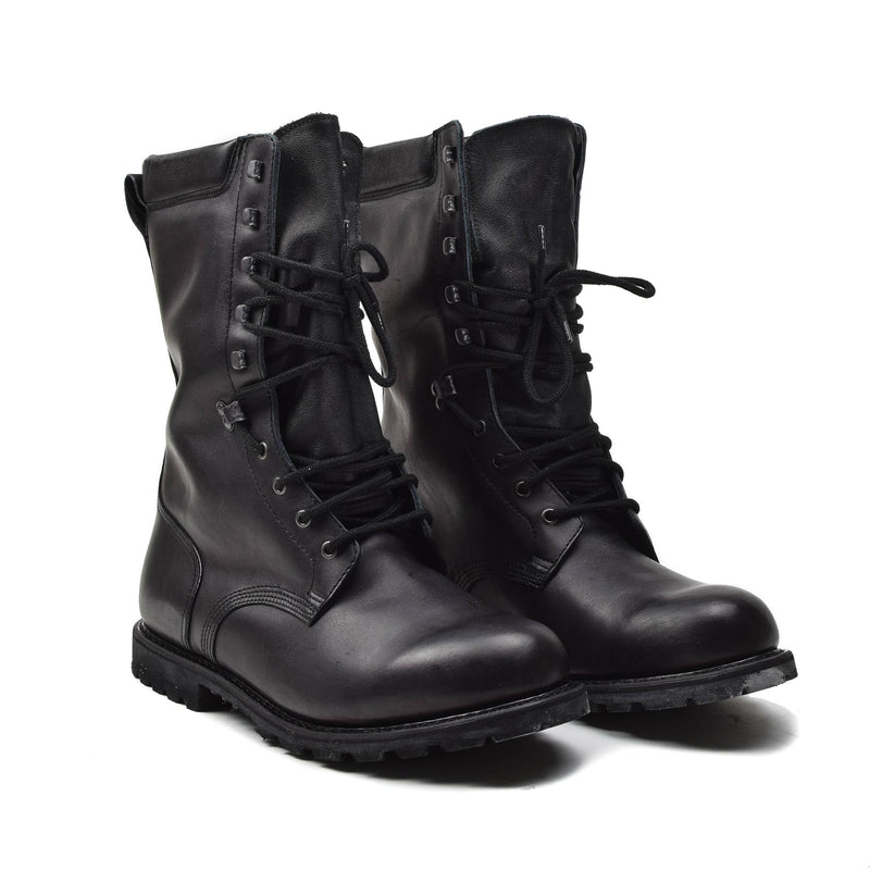 Botas militares francesas originales Calzado de cuero impermeable a mediados de la pantorrilla del ejército