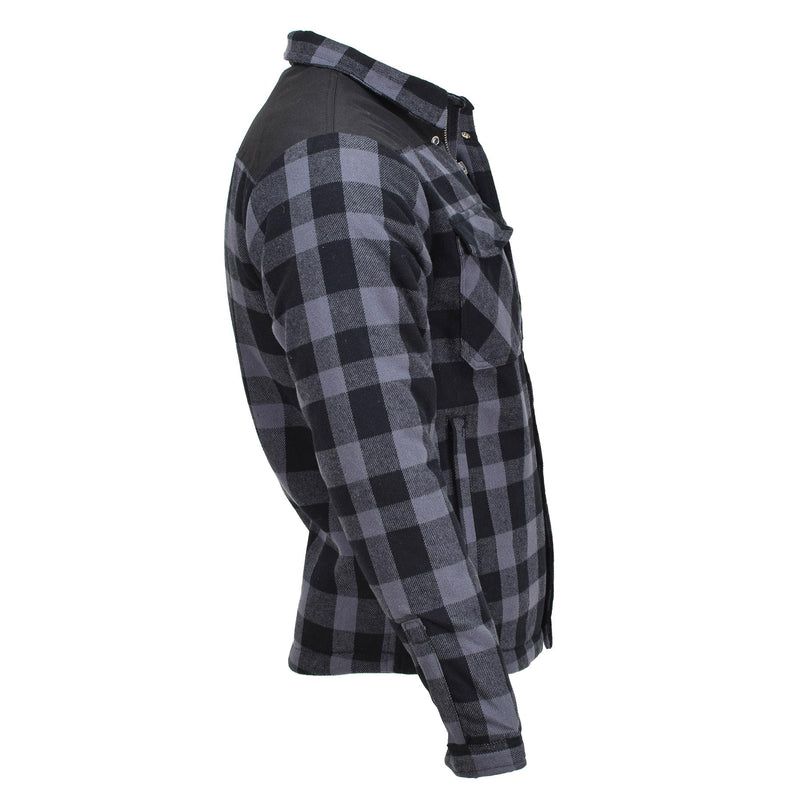 MIL-TEC Alemania Militar Lumberjack Chaqueta a cuadros A cuadrosos Black Grey Nuevo