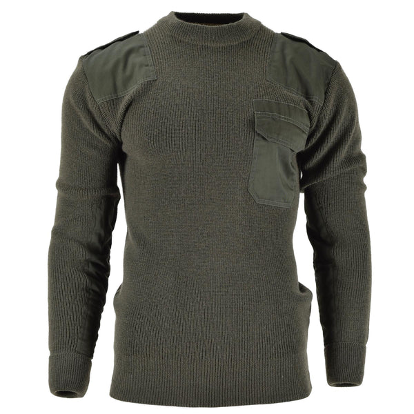 Mil-Tec Brand Men Sweater Alemán Comando Comando de comando Olive OD Séter lana