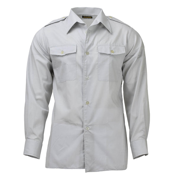 Camisas clásicas del ejército austriaco original uniforme de manga larga gris nuevo nuevo