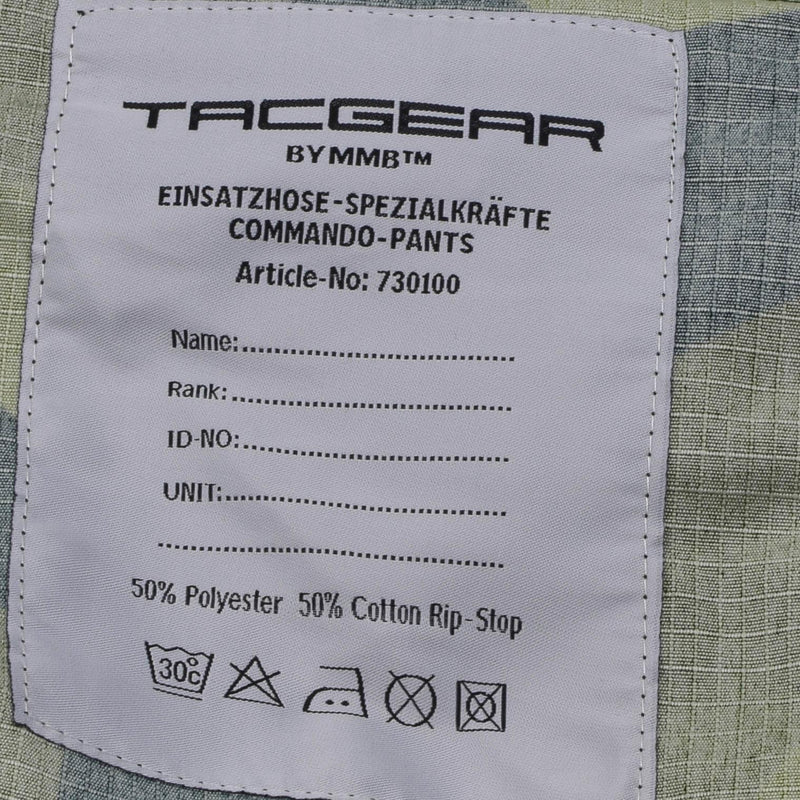Tacgear Brand Swedish Military Combat Pants Splinter Cargo Cargo Ripstop