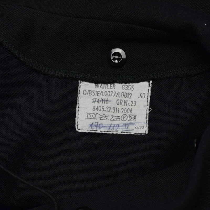 Camisa marina del ejército alemán original Mangas largas de mangas azules azules azules navales marineros