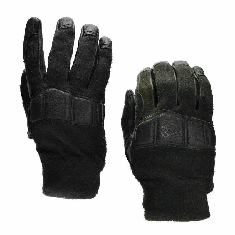 Guantes tácticos de combate del ejército austriaco original de cuero Guantes militares Nomex