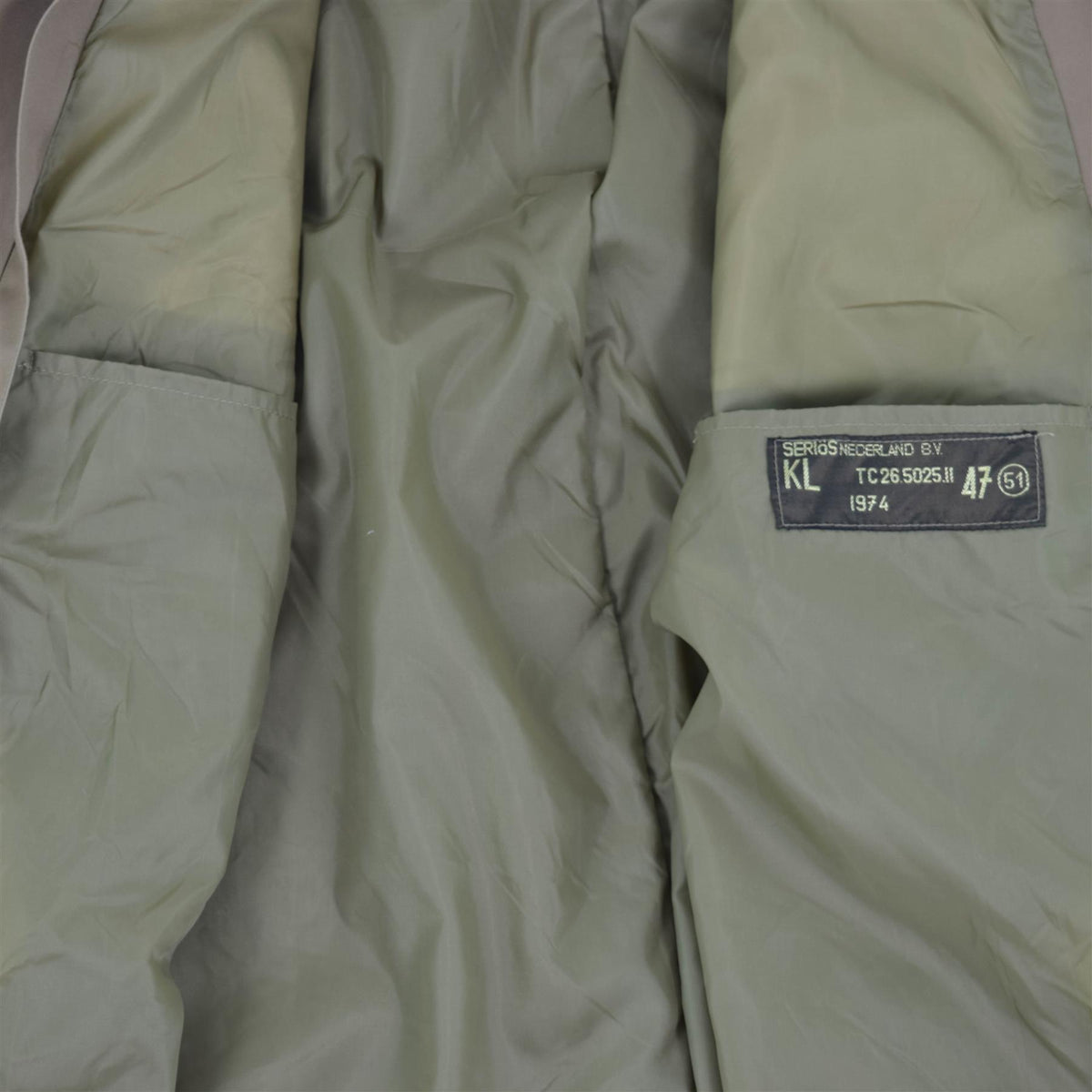 Gabardina formal original del ejército holandés abrigo de oficial excedente militar marrón NUEVO