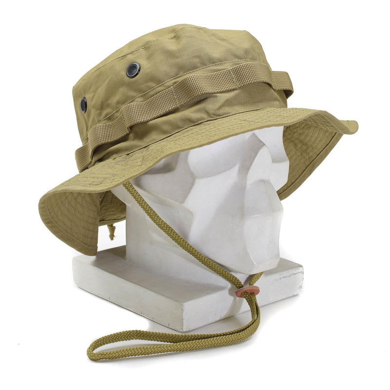 Mil-Tec Brand Military Style Coyote Boonie Hat Ripstop Ligera Camping Cap
